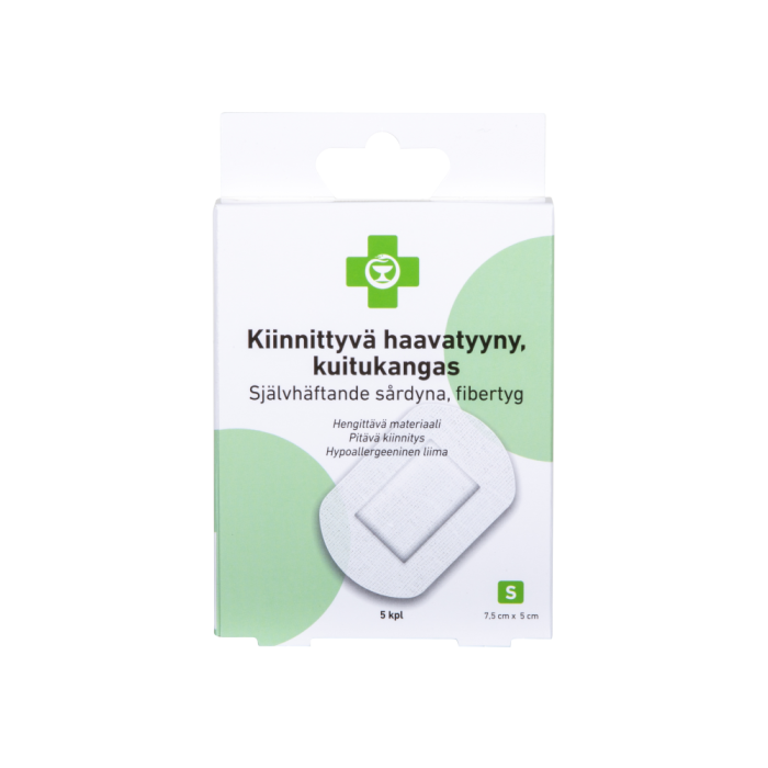 APTEEKKI Kiinnittyvä haavatyyny koko S 7,5cm x 5cm, 5 kpl/rasia-13