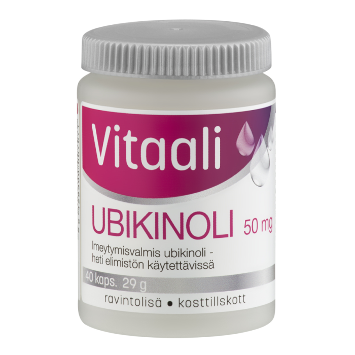 Vitaali Ubikinoli 50 mg 40 kaps-13