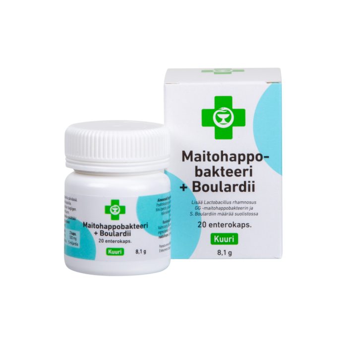 APTEEKKI Maitohappobakteeri+Boulardii Kuuri 20 enterokaps-13