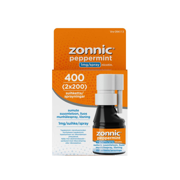 Zonnic Peppermint 1 mg/suihke 2x200 annosta sumute suuonteloon, liuos 2x15 ml-13