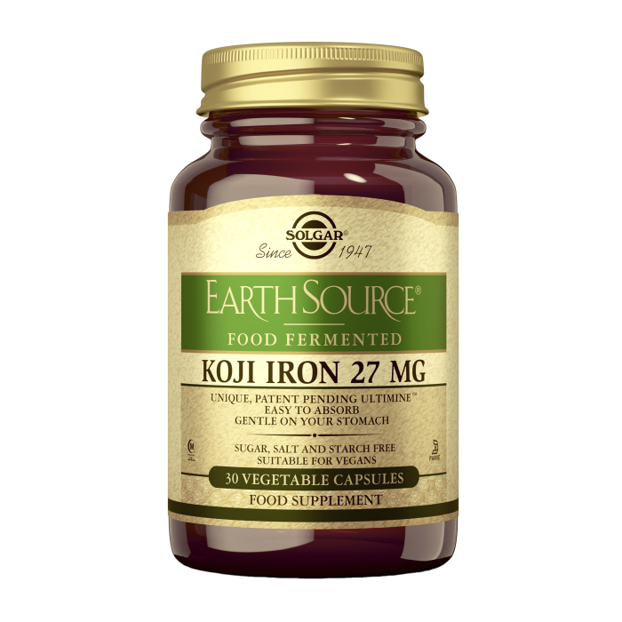 Solgar Earth Source Koji Fermented Iron 27mg 30kaps (fermentoitu rauta)-13