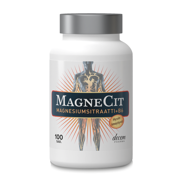 MagneCit magnesiumsitraatti + B6-vitamiini 100 tabl-13