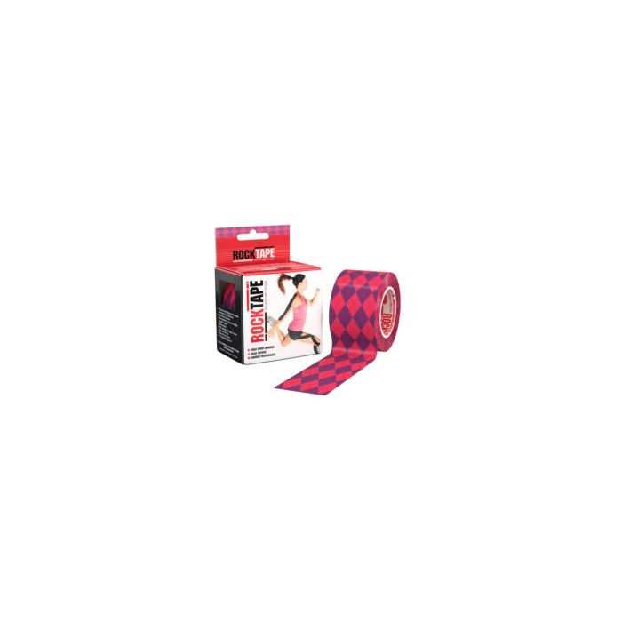 Rocktape Kinesioteippi Pinkki ruutu 5cmx5m 1 rll-13