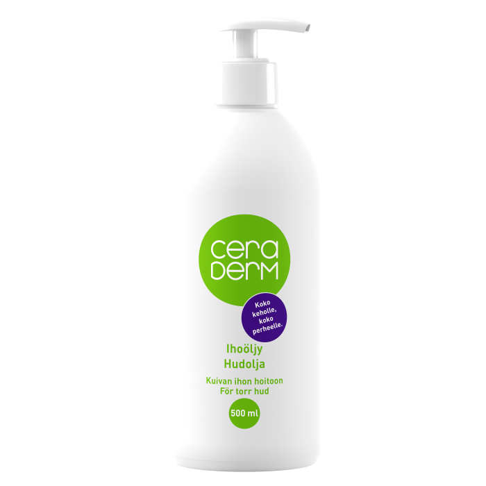 Ceraderm 500 ml ihoöljy pumppu-13