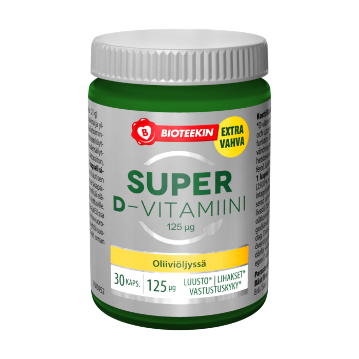 Bioteekin Super D-vitamiini 125 mikrog 30 kaps-13