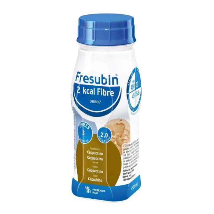 Fresubin 2.0 Kcal Fibre Drink  4x200 ml neste, täydennysravintovalmiste cappuccino-13