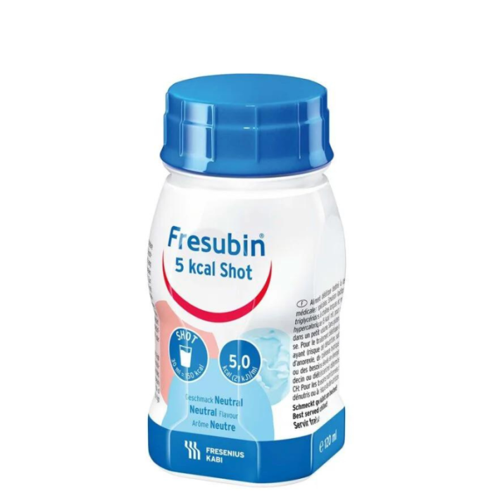 Fresubin 5kcal Shot 4x120 ml neste, täydennysravintovalmiste neutraali-13