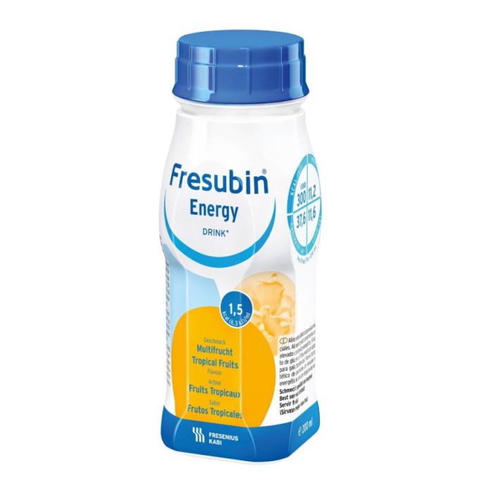 Fresubin Energy Drink 4x200 ml neste, täydennysravintovalmiste trooppiset hedelmät-13