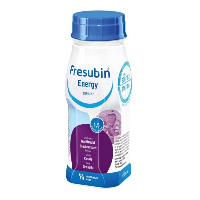 Fresubin Energy Drink 4x200 ml neste, täydennysravintovalmiste mustaherukka-11