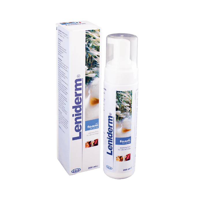 Leniderm puhdistusvaahto 200 ml koiralle ja kissalle-13