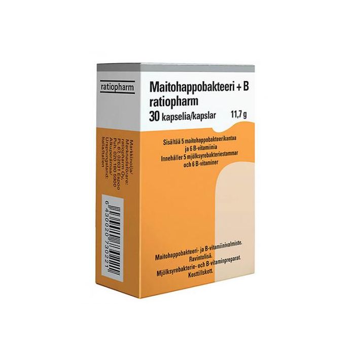 Maitohappobakteeri + B Ratiopharm 30 kaps-13