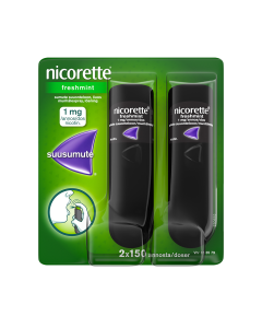 Nicorette Freshmint 1 mg/annos 2x150 annosta sumute suuonteloon