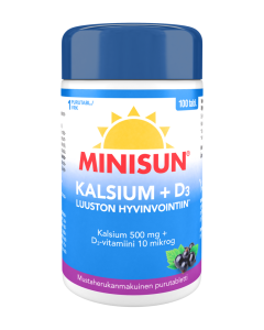 Minisun Kalsium + D 10 mikrog marjainen 100 purutabl