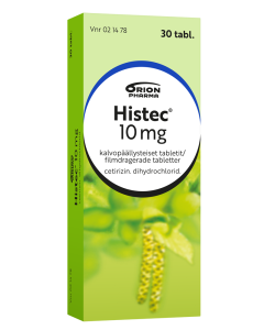 HISTEC 10 mg 30 fol tabletti, kalvopäällysteinen