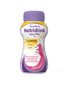 Nutridrink Jucy Plus viileä vadelma 4x200 ml