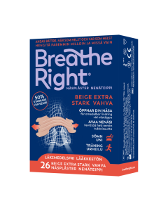 Breathe Right nenäteippi Beige Extra Vahva 26 kpl