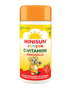 Minisun Junior C-vitamiini mansikka 80 tabl
