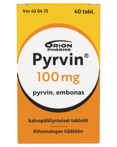 PYRVIN 100 mg 40 kpl tabletti, kalvopäällysteinen