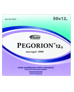 PEGORION 12 g 50 x 12 g jauhe oraaliliuosta varten, annospussi