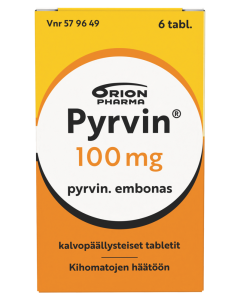 PYRVIN 100 mg 6 kpl tabletti, kalvopäällysteinen