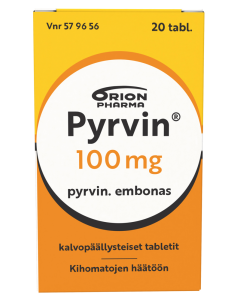PYRVIN 100 mg 20 kpl tabletti, kalvopäällysteinen