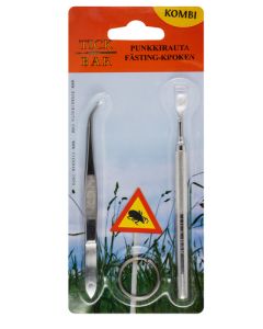 Punkkirauta Tick bar kombipakkaus 1 kpl sis. pinsetit