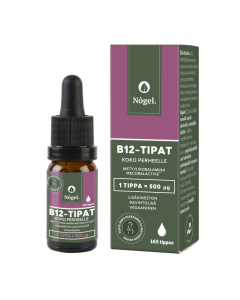 Nogel B12-tipat 500 mikrog koko perheelle 10 ml