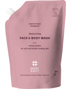 Medisoft Moisturising Face & Body Wash re-fill 550 ml