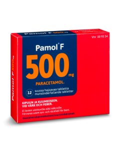PAMOL F 500 mg 12 fol tabl, suussa hajoava