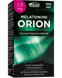 Melatoniini Orion 1,9 mg 100 tabl suussa hajoava