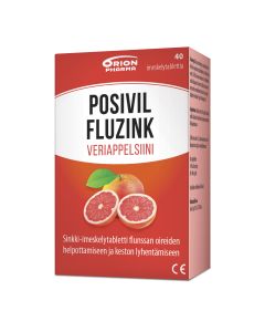 Posivil Fluzink veriappelsiini 40 tabl imeskelytabletti