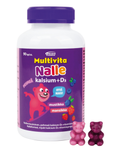 Multivita Nalle kalsium+D3 90 tabl 100mg/5mcg