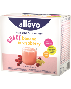 Allevo VLCD Shake Banaani&Vadelma 15 kpl