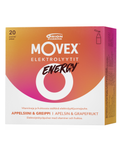 Movex Elektrolyyttijuomajauhe Energy 20 annospussia