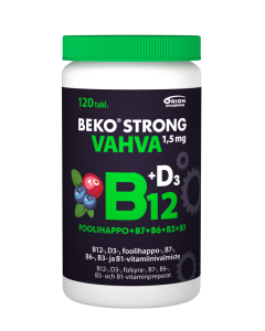 Beko Strong B12 VAHVA 1,5 mg 120 purutabl mustikka-karpalo