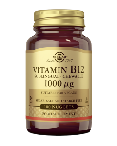 Solgar B12-vitamiini 1000 ug.,100 nugg.