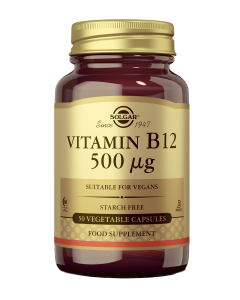 Solgar B12-vitamiini 500 ug., 50 kaps.