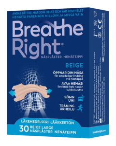 Breathe Right nenäteippi beige Large 30 kpl