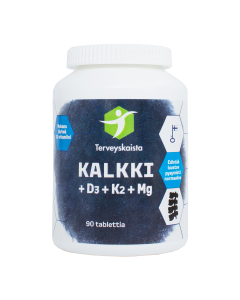 Terveyskaista Kalkki+D3+K2+MG 90 tabl