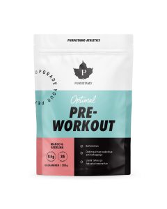 Puhdistamo Athletics Pre-Workout Kofeiiniton Mango-vadelma 350g