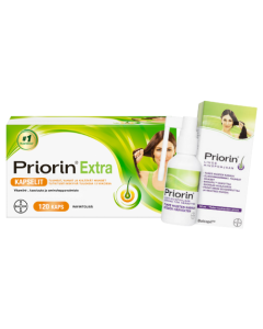 Priorin Extra 120 kaps + hoitoneste lahjaksi