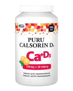 Puru Calsorin D3 500 mg + 20 mikrog 100 purutabl