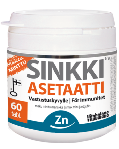 Sinkki Asetaatti minttu-mansikka 60 tabl