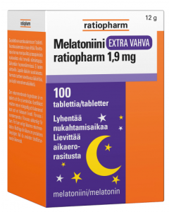 Melatoniini Extra Vahva Ratiopharm 100 tabl 1,9 mg