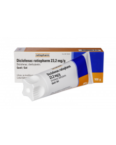 Diclofenac Ratiopharm 23,2 mg/g 100 g geeli