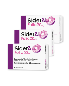 SiderAL Folic rauta kampanjapakkaus 3x20 pss 30 mg