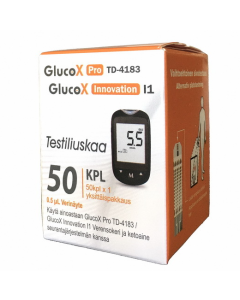 GlucoX Pro verensokeritestiliuska 50 kpl