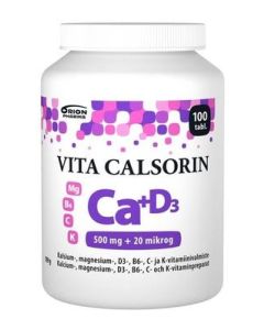 Vita-Calsorin 500Mg+20Mikrog 100 tabl