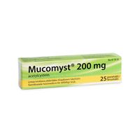 MUCOMYST 200 mg 25 kpl poretabl