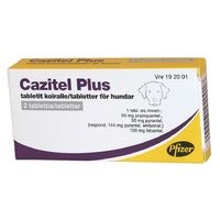 CAZITEL PLUS 50 mg/144 mg/150 mg 2 fol vet tabl koiralle